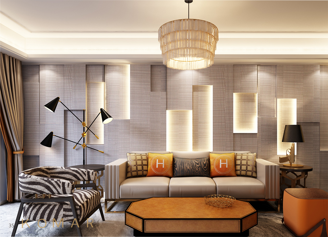 楓影木皮護(hù)墻板